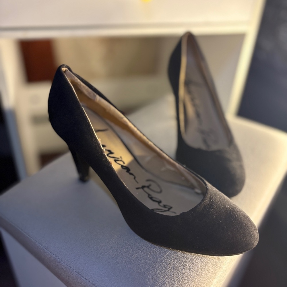 American Rag Black Heels Classic Suede Pumps
